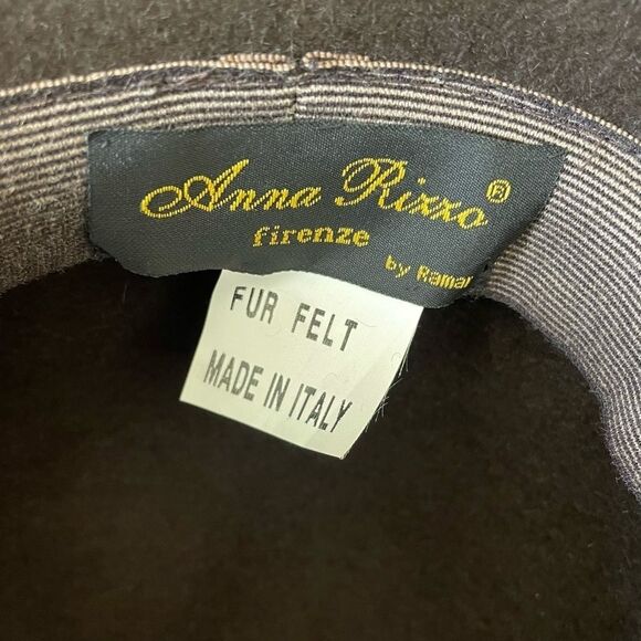 Vintage Anna Rixxo Firenze Fur Felt Floral Embellished Cloche Bucket Hat - Picture 6 of 7